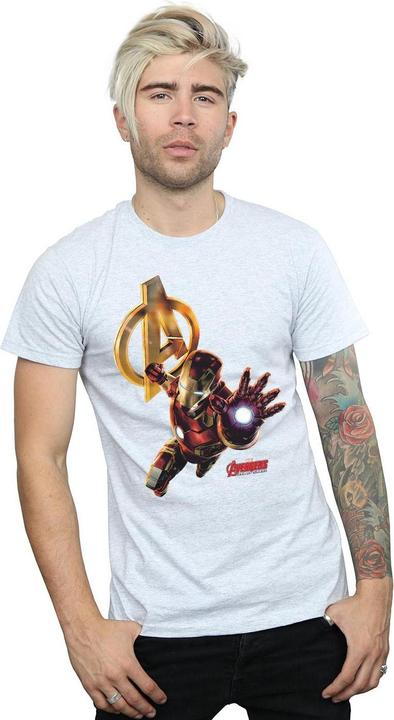 Actual product image Mens Iron Man Pose T-Shirt (S)