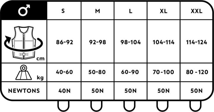 Image du produit Wakeboarding gilet 100 homme freestyle 21-24 327810 (XL, jusqu'à 70 kg)