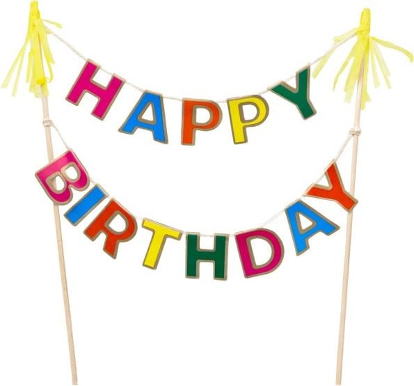 Produktbild TALKING TABLES Tortengirlande Happy Birthday Bunt