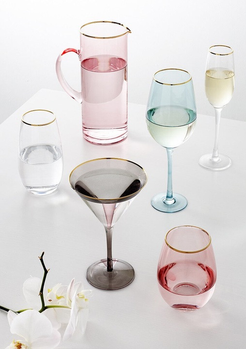 Image du produit Ladelle Flûtes à champagne faites main Chloe Peach (lot de 4) (4 Verres, Flûtes à champagne)