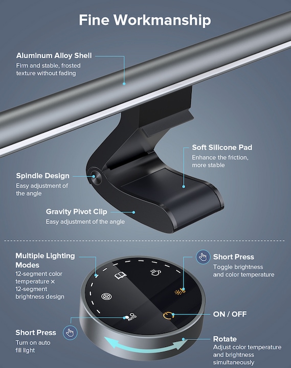 Actual product image Elesense Monitor lamp E1129