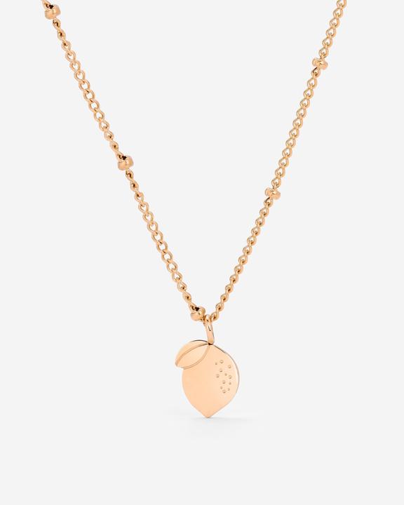 Luamaya When Life gives you Lemons Necklace (14 Karat Rosévergoldung, 316L Edelstahl, 45.5 - 51 cm)