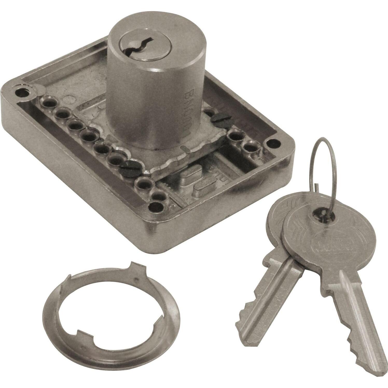Junie, Türschloss + Schliesszylinder, 2828 Zylinder-Kastenschloss Sperre BN 0104, Zylinder Messing vern. matt