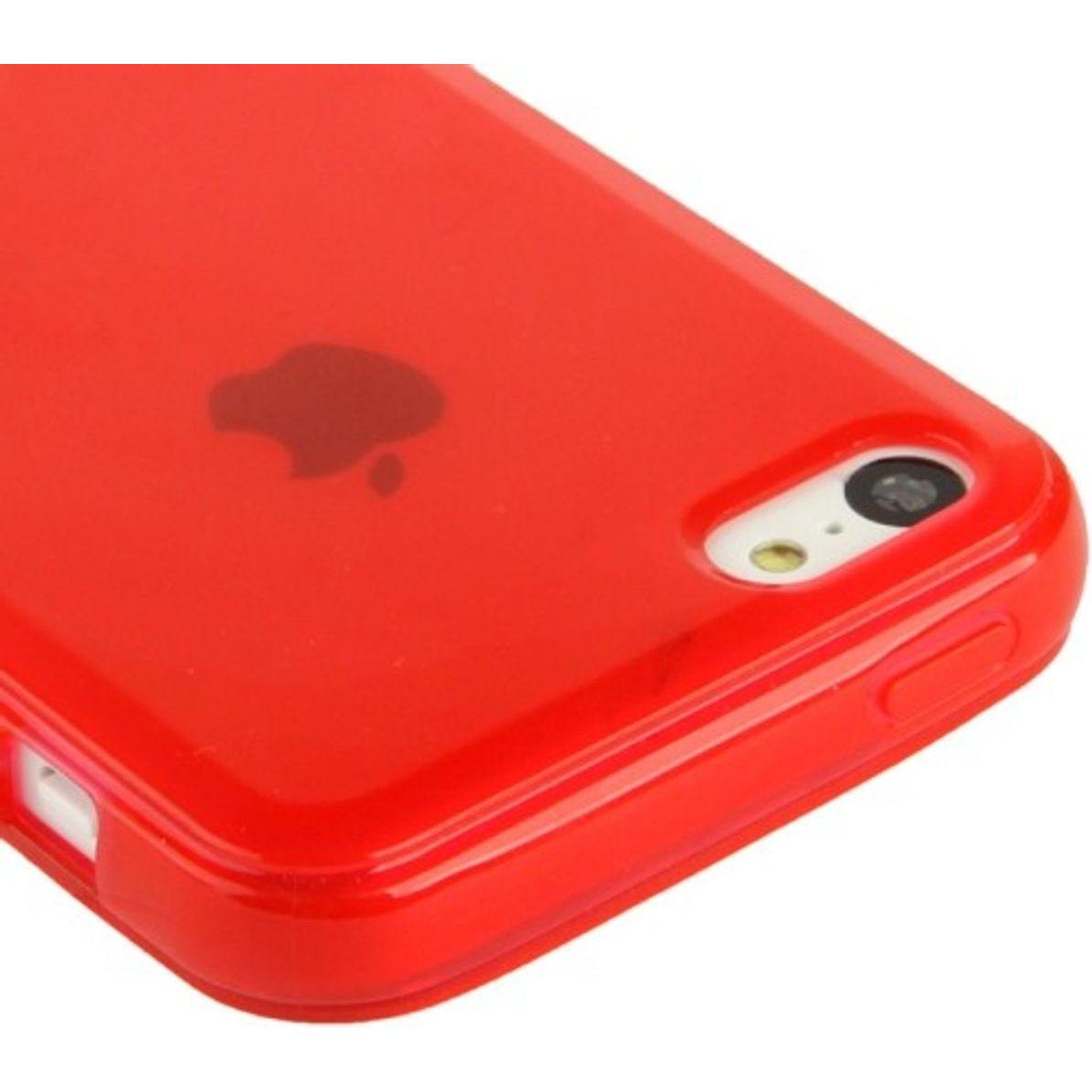 Thumbnail - König Design Schutzhülle TPU Case für Handy Apple iPhone 5C Rot (Apple iPhone 5c), Smartphone Hülle, Rot