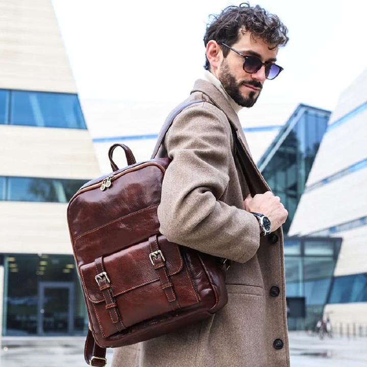 Immagine prodotto Only-Bags.Store Zaino grande in pelle marrone