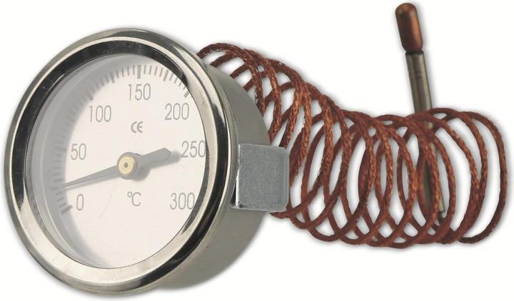 Actual product image Eneroid Panel-mounting thermometer, analogue, 0...300 °C, with 1.5 m sensor cable