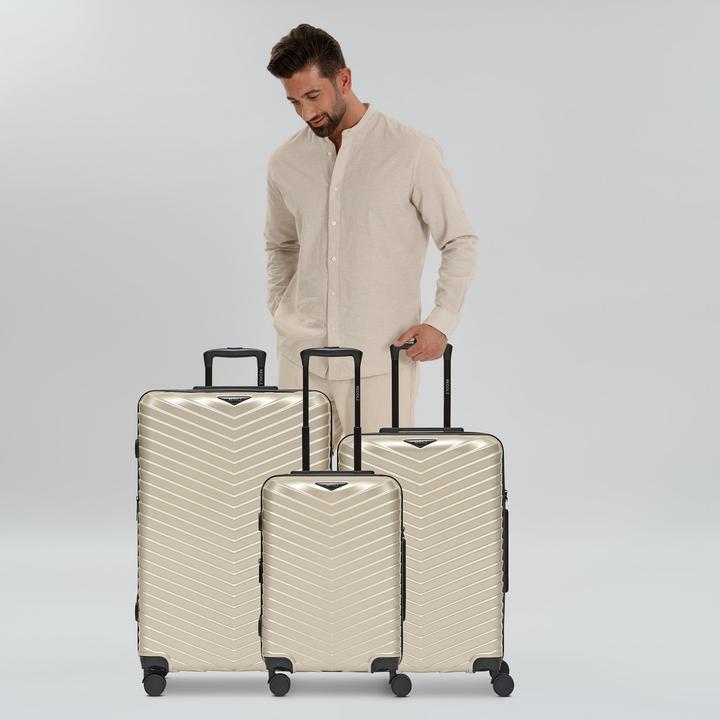 Actual product image Redolz Essentials 18 4-wheel suitcase set 3-piece with stretch fold (226 l)