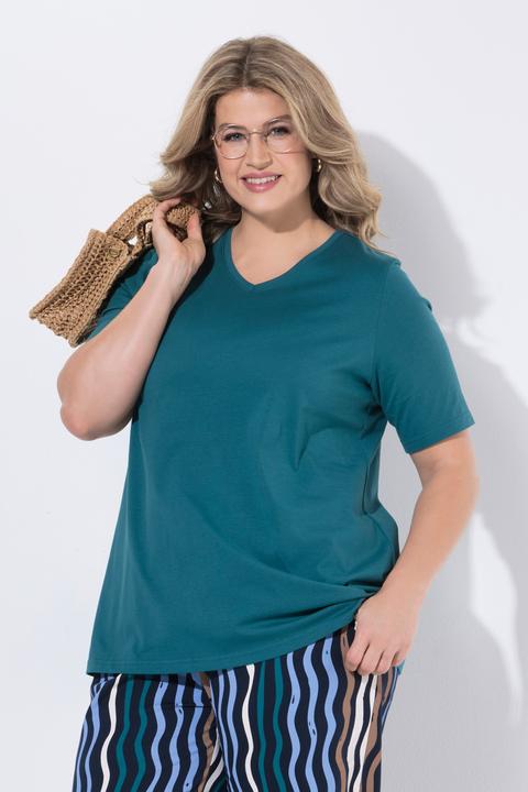 Actual product image Ulla Popken 2 Pack of Eco Cotton Basic Tees (56)