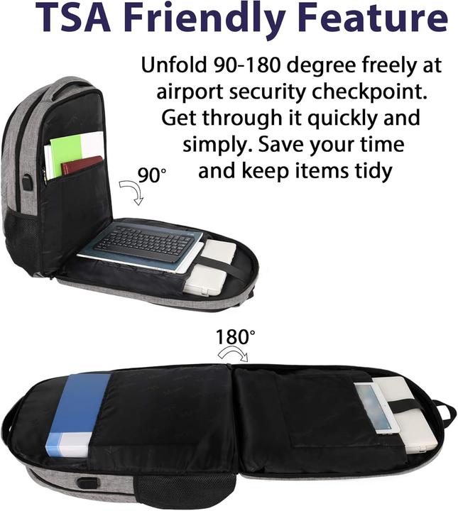 Produktbild Matein Laptop-Rucksack mit USB & Anti-Diebstahl-Funktion