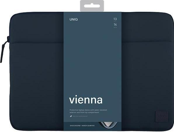 Produktbild Uniq etui Vienna laptop Sleeve 14" niebieski/indigo blue Waterproof RPET (14", Universal)
