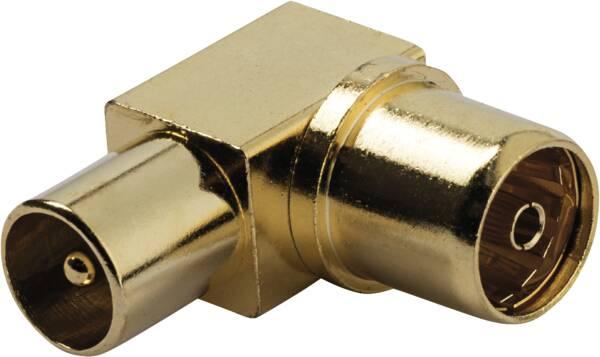 Produktbild Vivanco Koax - Winkeladapter, vergoldet