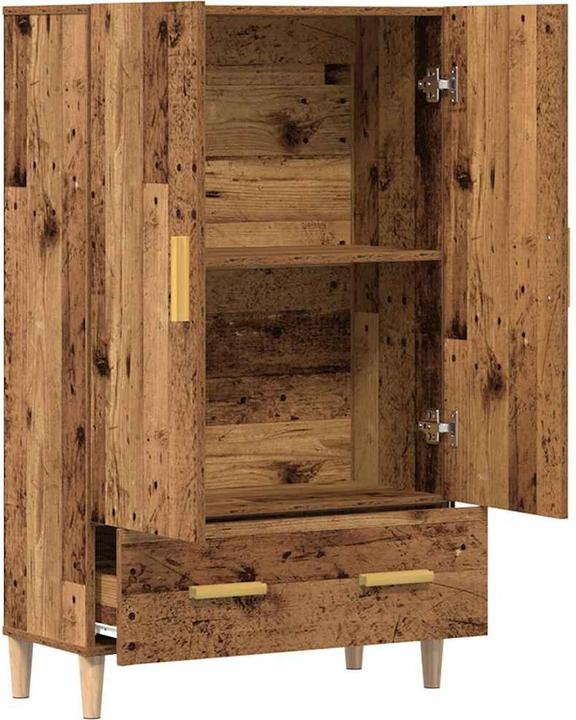Image du produit VidaXL Highboard Altholz-Optik 70x31x115 cm Holzwerkstoff (70 x 31 x 115 cm)