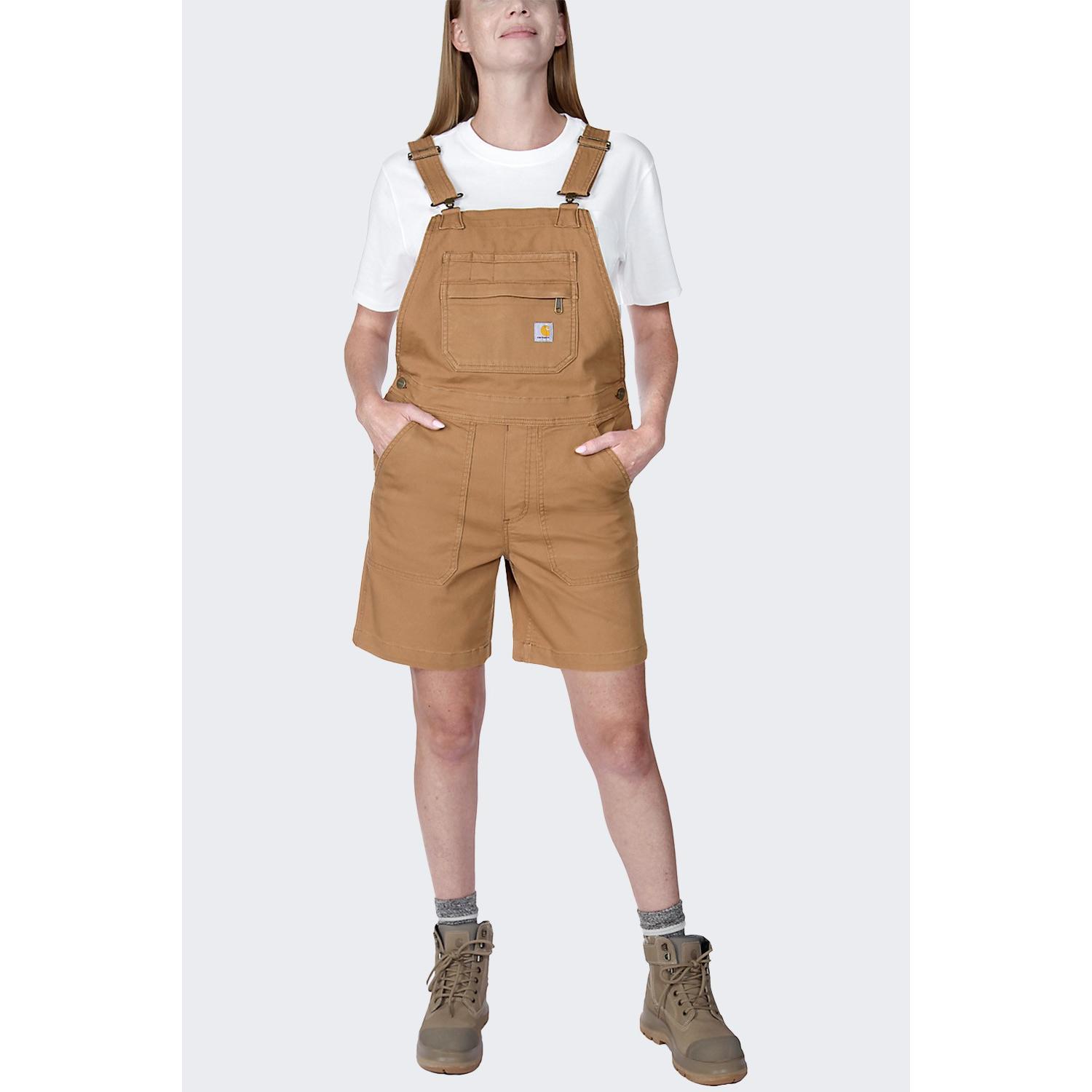 Carhartt, Pantaloni da lavoro, Krótkie Ogrodniczki Tela robusta marrone (XS)