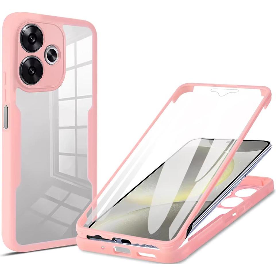 Techsuit - ColorVerse 360 Series + Screen Protector - Xiaomi Poco F6 - Pink (Xiaomi Poco F6), Cover smartphone, Pink