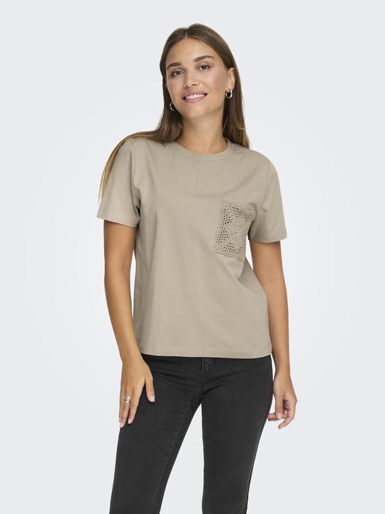 Actual product image JdY Jdyselma S/S Crochet Pocket Top Jrs Noos (M)