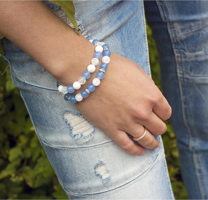 Immagine prodotto Beneto Bracciale di perle di giada. giada e cristallo MINK119 / 17