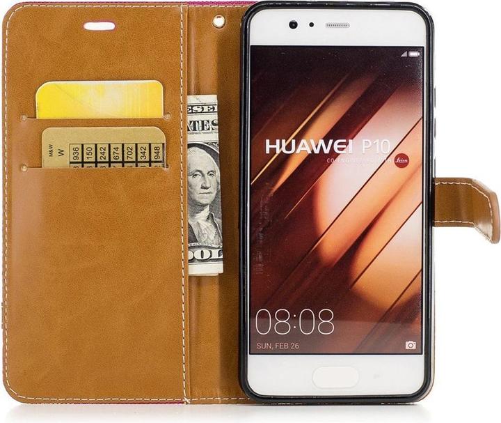 Produktbild König Design Hülle Handy Schutz für Huawei P10 Case Cover Tasche Wallet Etui Handyhülle Neu (Haier P10)