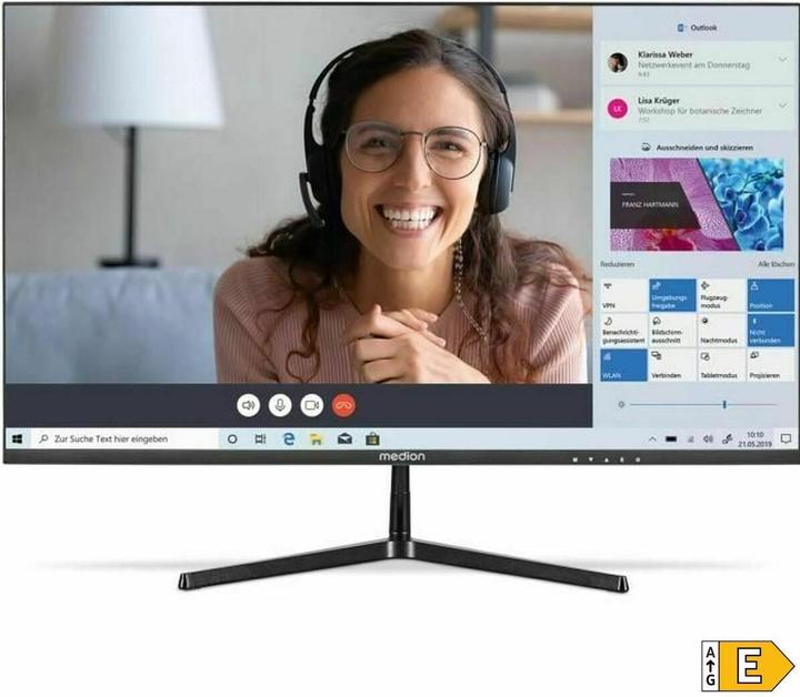 Produktbild Medion AKOYA® P52218 (MD 20150) WIDESCREEN MONITOR 54,6 cm (22"), Full HD Display, HDMI und rahmenloses De (1920 x 1080 Pixel, 22")