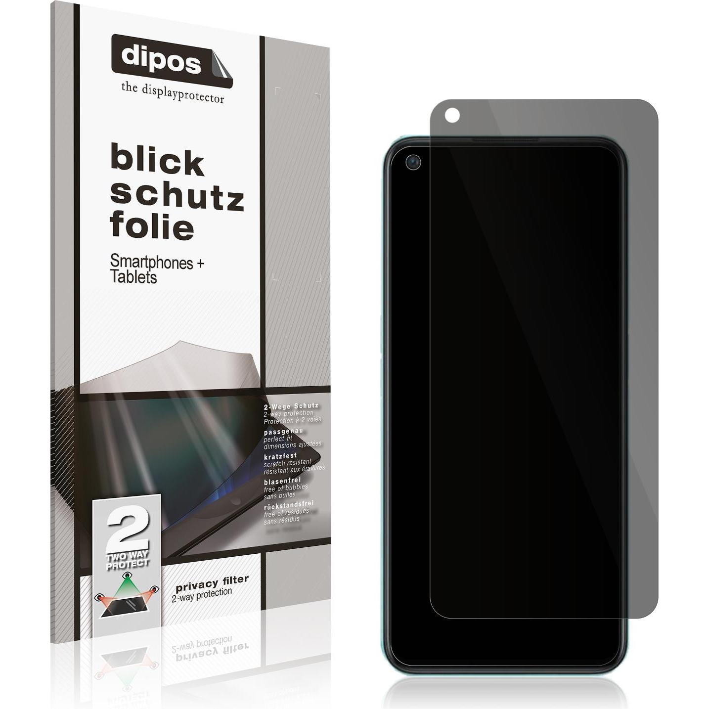 Dipos Blickschutzfolie 2-Way Anti-Shock (1 Stück, OnePlus Nord CE 2 Lite), Smartphone Schutzfolie, Transparent