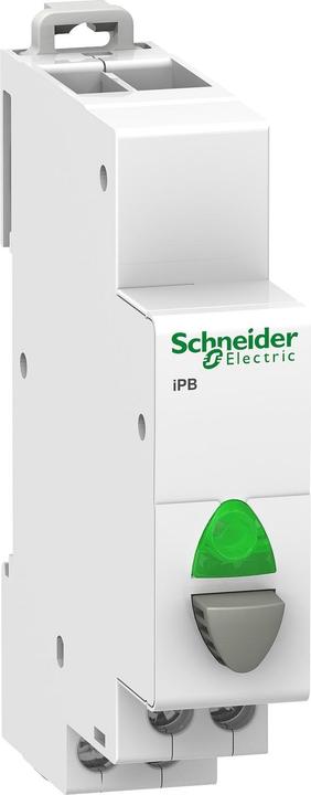 Produktbild Schneider Electric Acti9 iPB 1NO Grey Button - Green Lamp