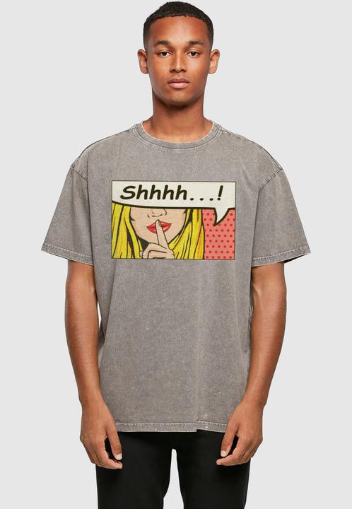 Produktbild Merchcode Silent Sign Comic Acid Washed Oversized Tee - 116363 (S)