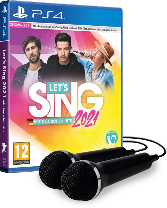Produktbild Ravenscourt Let's Sing 2021 mit deutschen Hits 2 Mics (PS4, DE)