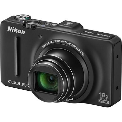 NIKON COOLPIX S9300 ブラック Nikon Coolpix S9300, 16MP, 18x Zoom, FullHD, Schwarz - Digitec