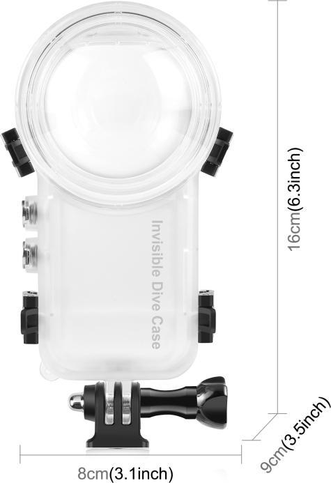 Immagine prodotto Puluz For Insta360 X3 Invisible Dive Case 50m Waterproof Sealed Case (Transparent)