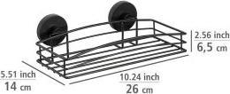 Productafbeelding Wenko Vacuum-Loc wandplank zwart (26 x 14 x 6,5 cm)