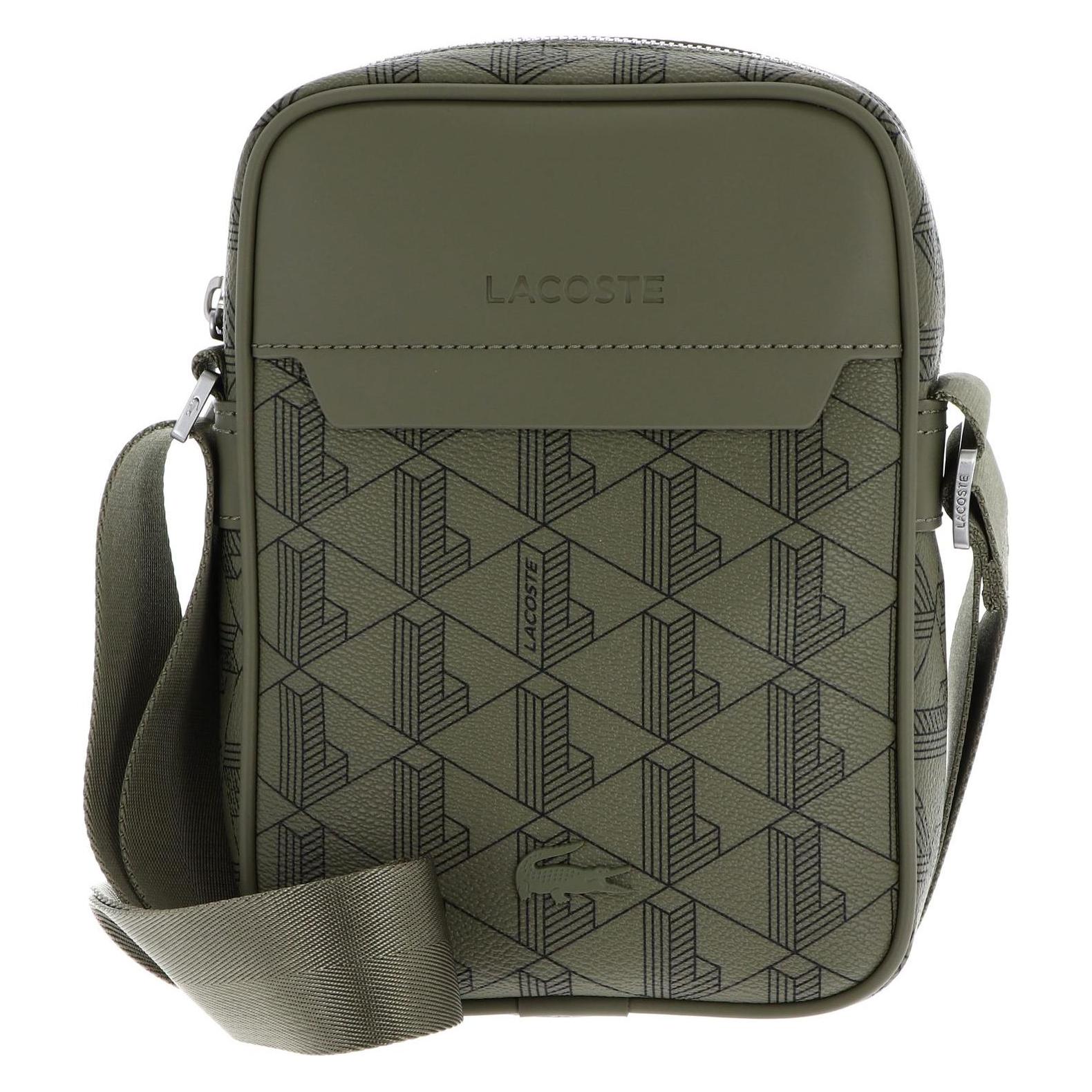 Lacoste, Herren, Handtasche, The Blend Vertical Camera Bag, Schwarz, Braun
