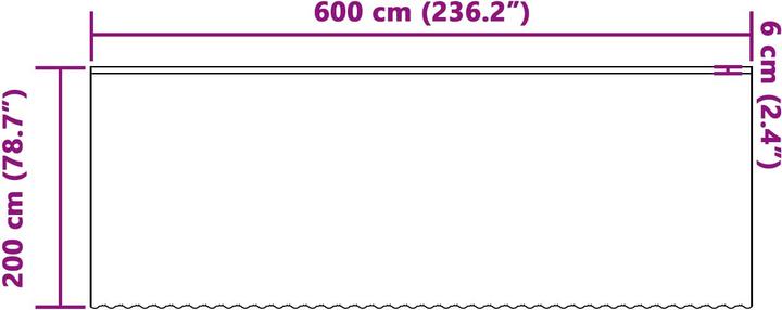 Produktbild vidaXL Spitzenvorhang (600 x 200 cm)