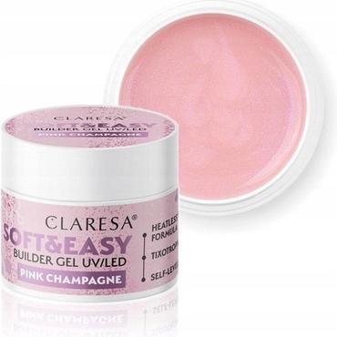 Claresa Soft & Easy Builder Gel 90g Blinking Pink (Rosa lampeggiante, Smalto per unghie effetto gel, Vernice UV gel)