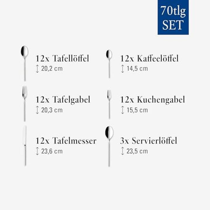 Productafbeelding Villeroy & Boch NewWave Bestek 70st & Soeplepel (70 Pcs., Bestekset)