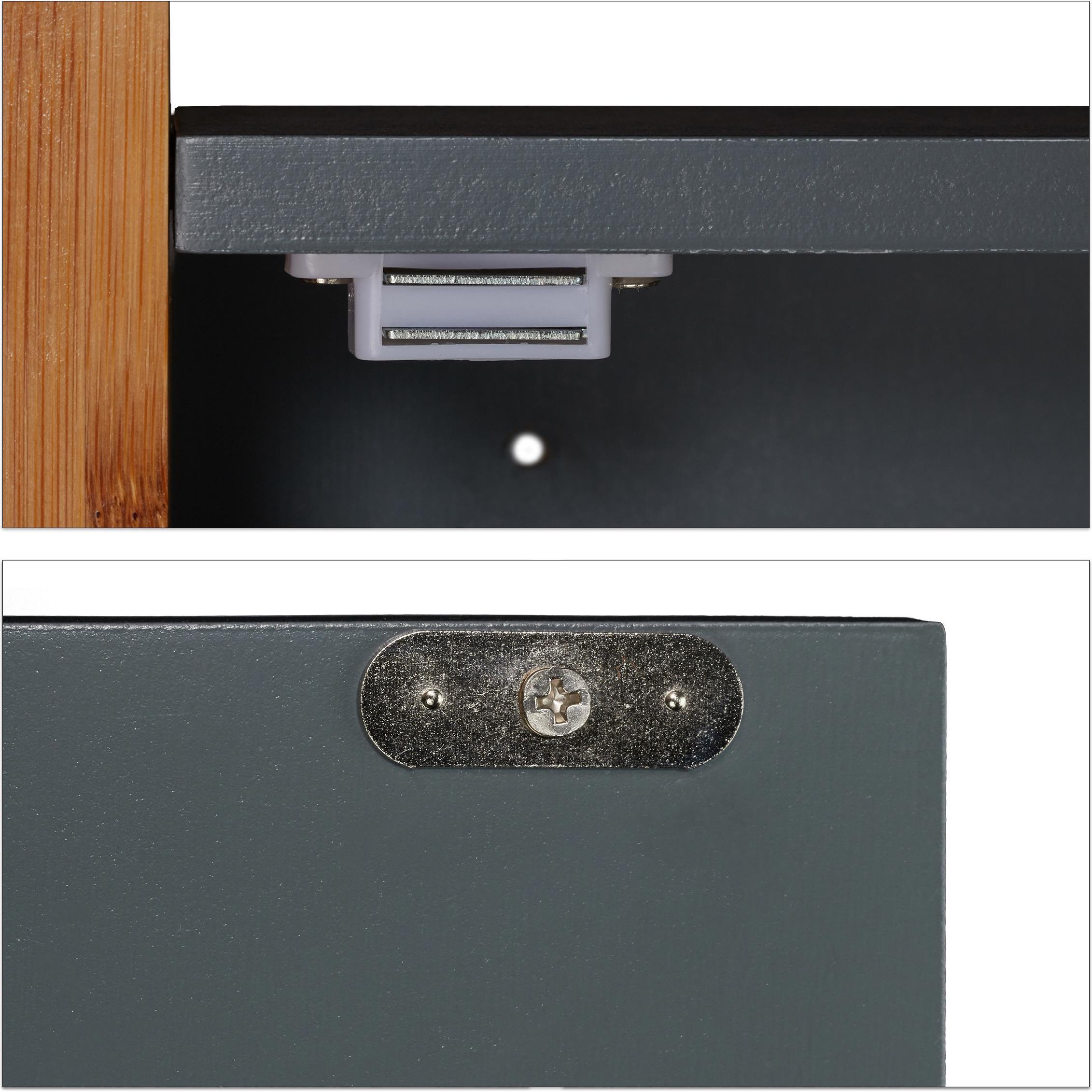 Relaxdays, Badezimmerschrank, Hängeschrank (31.5 x 15 x 58 cm)