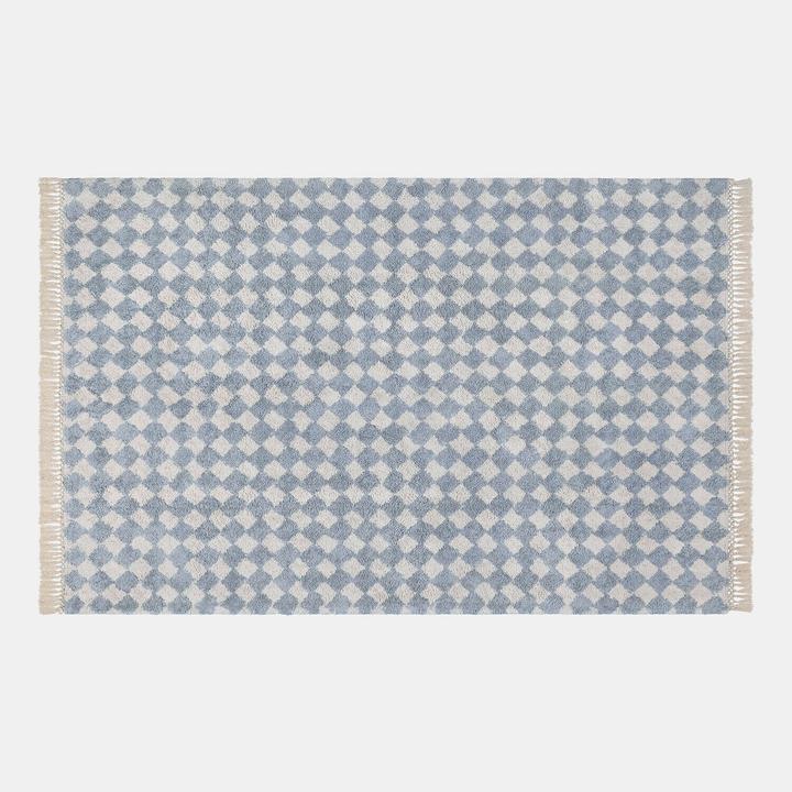 Produktbild Loberon Teppich Wayburn blau/creme (200 x 300 cm)