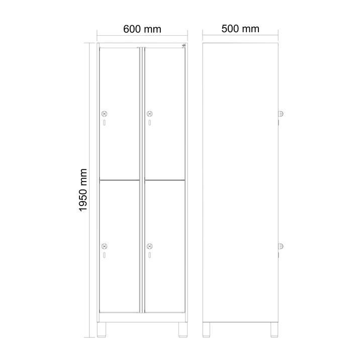 Actual product image C+P Classic Plus double wardrobe, compartment width 30 cm, with feet