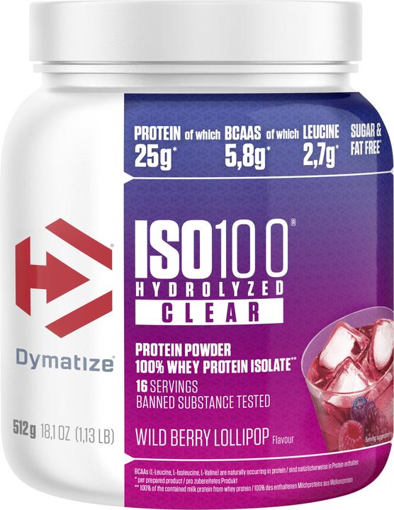 Dymatize DYMISO100HydClearWildBerry512g (512 g, 1x, Beere)