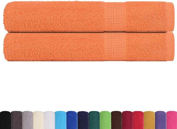 Produktbild VidaXL Handtücher 2 Stk. Orange 100x200 cm 360 g/m² 100% Baumwolle Strandtuch