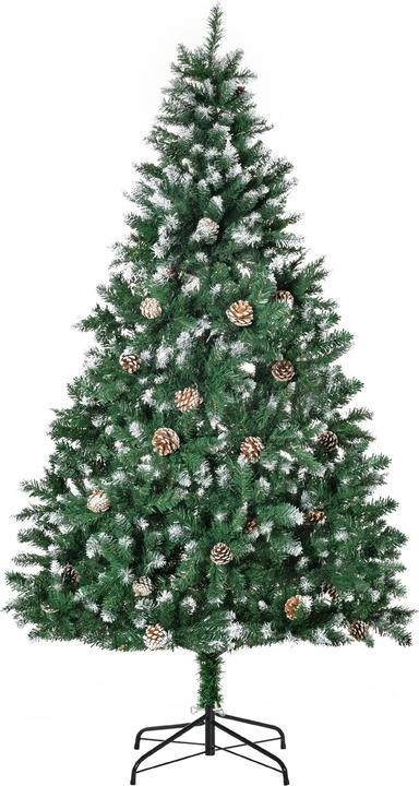 Homcom Weihnachtsbaum Kunststoff, Stahl Grün (180 cm)