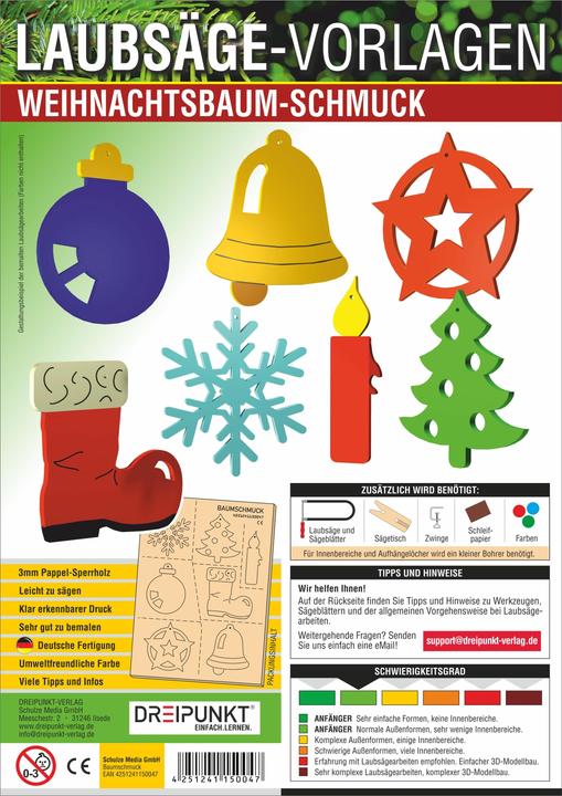 Produktbild Laubsägevorlage Weihnachtsbaumschmuck