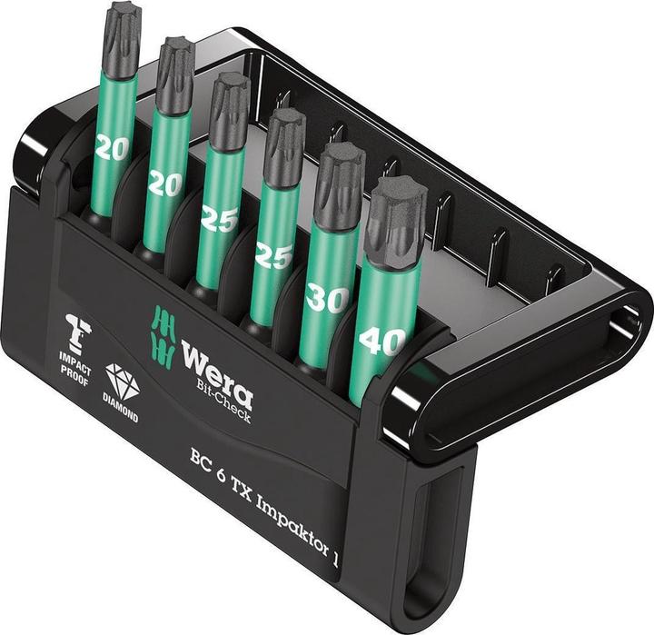 Actual product image Wera Bit-Check 6 TX Impaktor 1 (Hexagon socket TX)