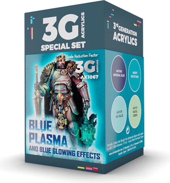 Productafbeelding AK Interactive Ak Set de Peinture - Oorlogsspelset : Blauw plasma en gloeiende effecten