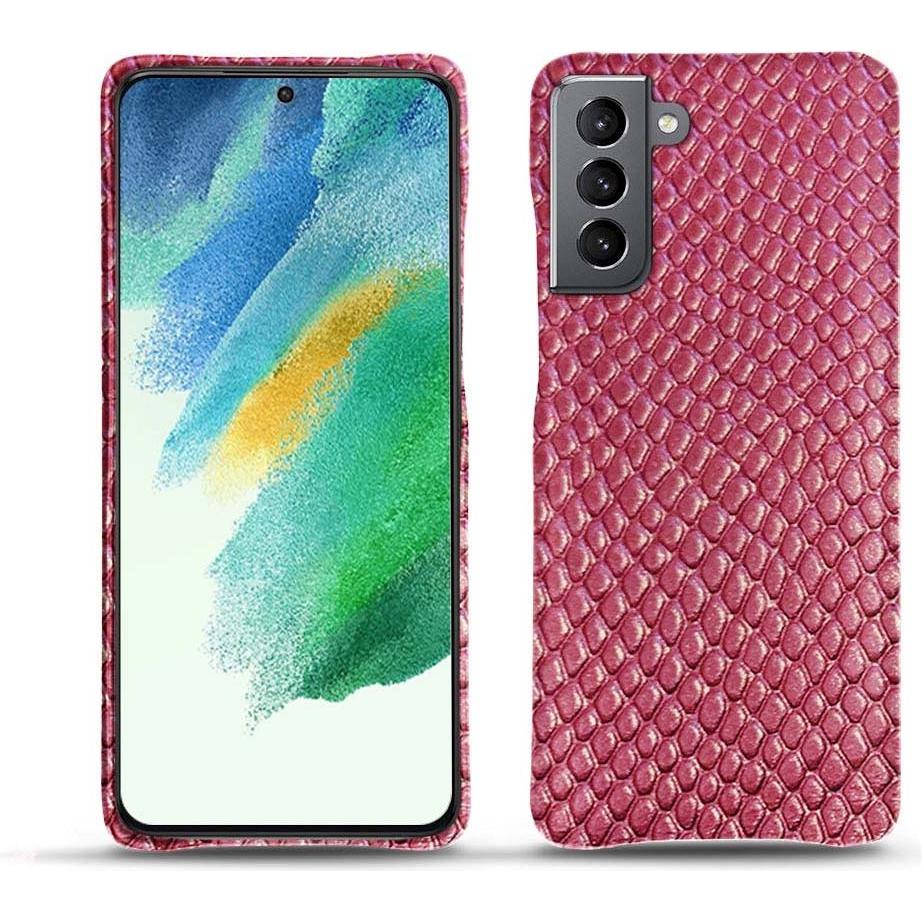 Noreve Lederschutzhülle Samsung Galaxy S21 FE (Samsung Galaxy S21 FE), Smartphone Hülle, Rosa