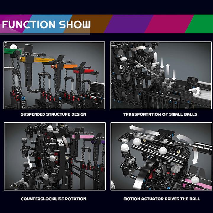 Actual product image Mould King Rainbow Tensegrity (marble run)