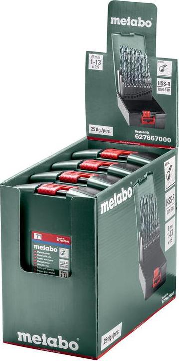 Actual product image Metabo HSSRPlastic cassette (1 mm, 1.5 mm, 2 mm, 2.5 mm, 3 mm, 3.5 mm, 4 mm, 4.5 mm, 5 mm, 5.5 mm, 6 mm, 6.5 mm, 7 mm, 7.5 mm, 8 mm, 8.5 mm, 9 mm, 9.5 mm, 10 mm, 10.5 mm, 11 mm, 11.5 mm, 12 mm, 12.5 mm, 13 mm)