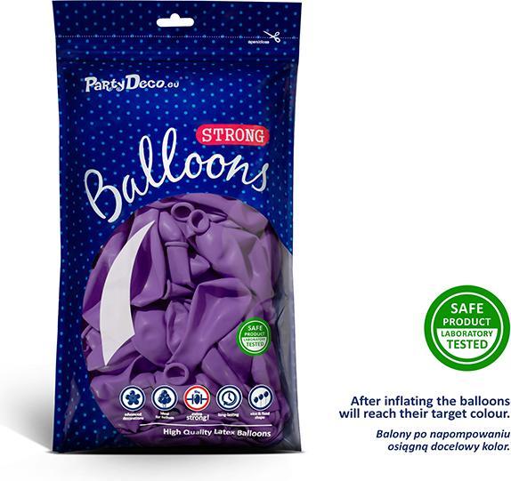 Actual product image Partydeco Strong Balloons 27cm, Pastel Lavender Blue (1 pkt / 50 pc.) (50x)
