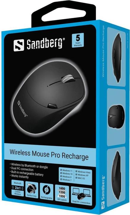 Productafbeelding Sandberg Draadloze muis Pro Opladen (Draadloze)