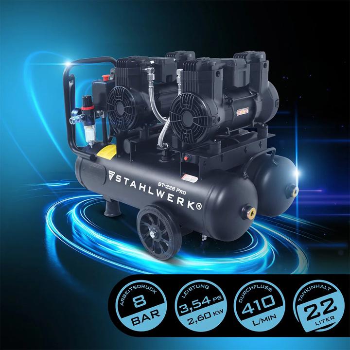 Produktbild Stahlwerk Kompressor ST-228 Pro (22 l, 8 Bar)