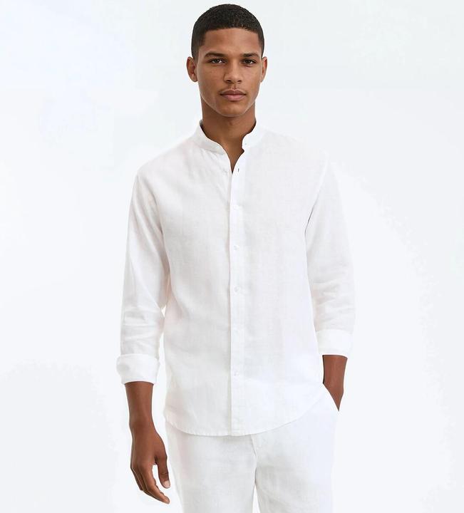 Produktbild La Redoute Collections Gerades Leinenhemd Signature mit Stehkragen (L)