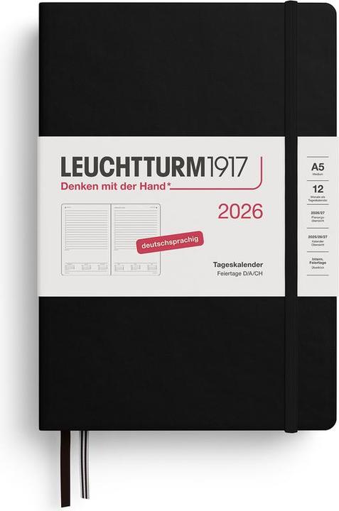 Produktbild Leuchtturm1917 Leuchtturm 1t/S Medium Hc Schwarz (15 x 21 cm, Deutsch)